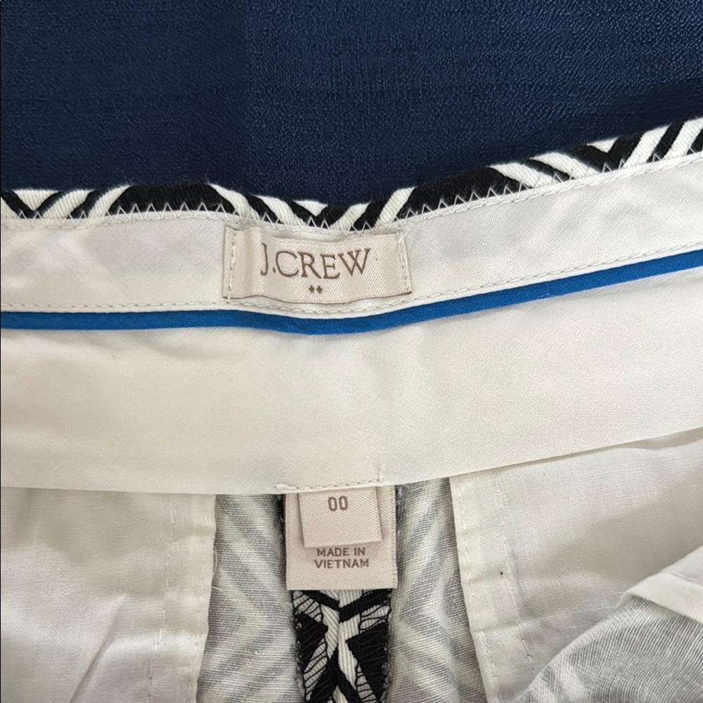 J. Crew Black and White Diamond Pattern High Waist Shorts - Picture 2 of 4